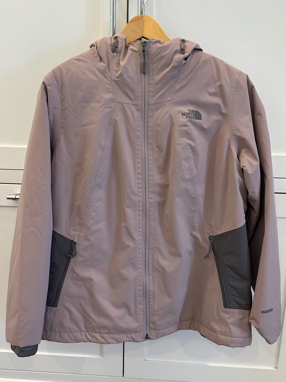 North Face Women’s Ski Jacket w/ hood and removable fleece 3-in-1 Size XL Mauve